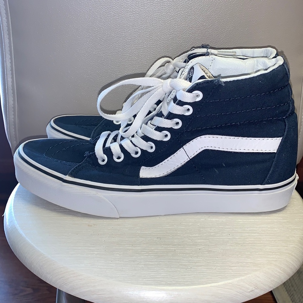 High Top Men Vans Navy Blue
